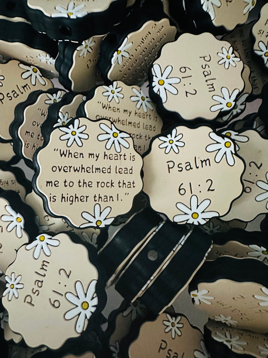 Psalm 61:2 focal bead (wholesale) EXCLUSIVE