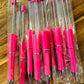 Hot pink plastic pens (wholesale)