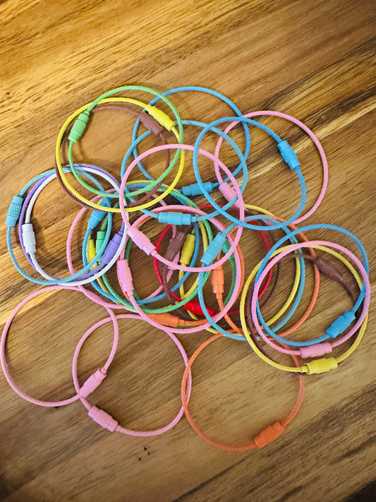 Cup charm wires (wholesale) RANDOM MIX pack of 10