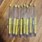 Pearl yellow plastic pens (wholesale)