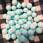 15mm Aqua silicone beads (wholesale) PACK OF 10