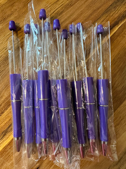 Dark Purple plastic pens (wholesale)