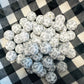 15mm Grey cheetah printed silicone beads (wholesale) PACK OF 10