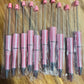 Pearl Pink Plastic pens (wholesale)