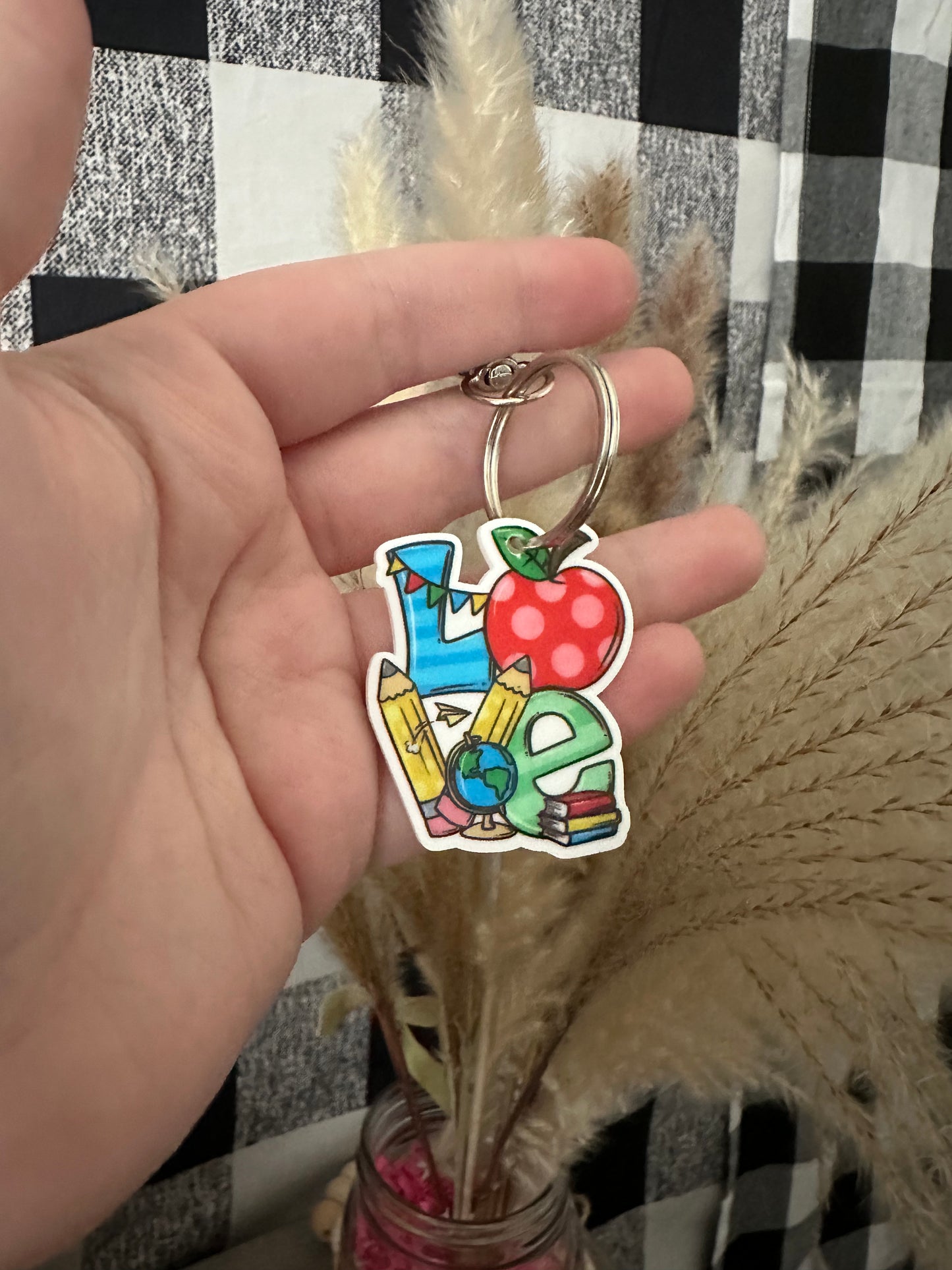 Love teacher keychain