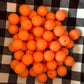 15mm Bright orange silicone beads (wholesale) pack of 10