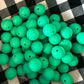 15mm Dark Green silicone beads (wholesale) pack of 10