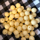 15mm Light yellow silicone beads (wholesale) pack of 10