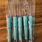 Light turquoise beadable plastic pens (wholesale)